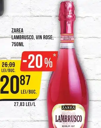 Mega Image ZAREA LAMBRUSCO, VIN ROSE, 750ML Ofertă