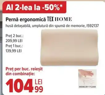 Carrefour Pernǎ ergonomică TEX HOME Ofertă