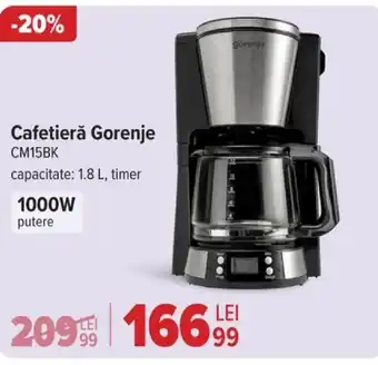 Carrefour Cafetieră Gorenje CM15BK Ofertă