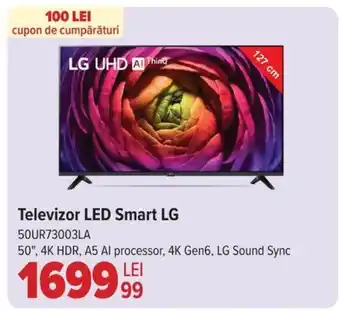 Carrefour Televizor LED Smart LG 50UR73003LA Ofertă