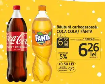 Supeco Băutură carbogazoasă COCA COLA/ FANTA 1.25L Ofertă