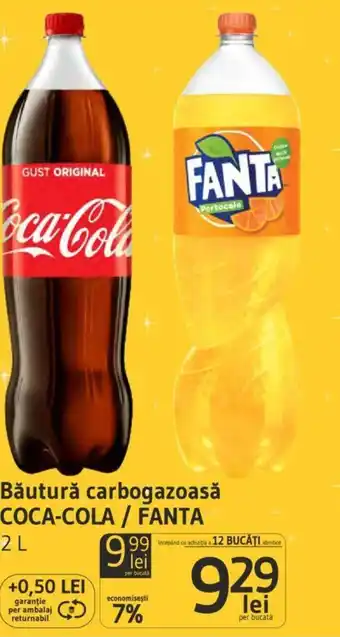 Supeco Băutură carbogazoasă COCA-COLA / FANTA 2L Ofertă