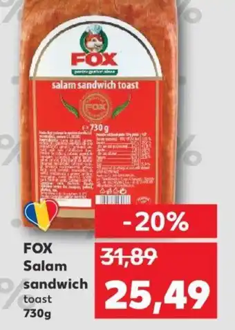 Kaufland FOX Salam sandwich Ofertă