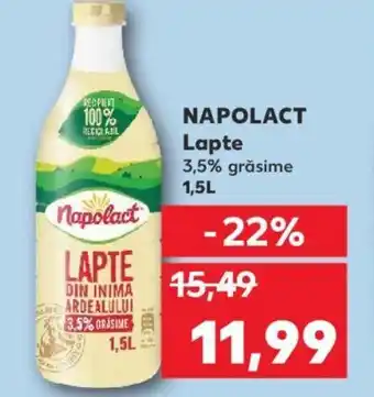 Kaufland NAPOLACT Lapte 1.5L Ofertă