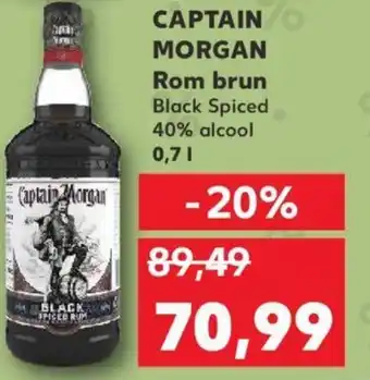 Kaufland CAPTAIN MORGAN Rom brun 0.7L Ofertă