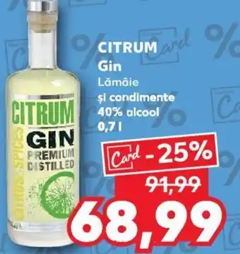 Kaufland CITRUM Gin 0.7L Ofertă