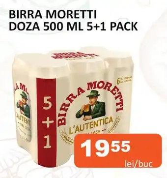 Unicarm BIRRA MORETTI DOZA 500 ML 5+1 PACK Ofertă