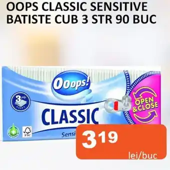 Unicarm OOPS CLASSIC SENSITIVE BATISTE CUB 3 STR 90 BUC Ofertă