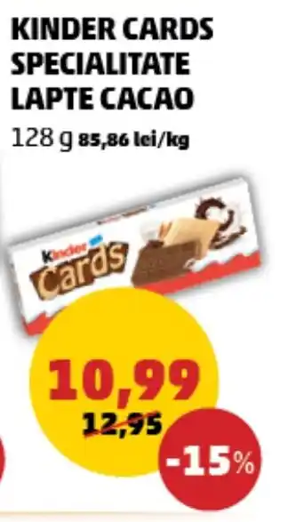 Penny KINDER CARDS SPECIALITATE LAPTE CACAO Ofertă