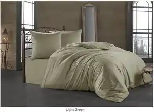 Lenjerie de pat satin de lux 6 piese, Class Home Collection, Light Green