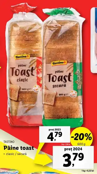 Lidl TASTINO Pâine toast Ofertă