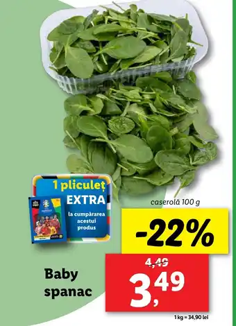 Lidl Baby spanac Ofertă