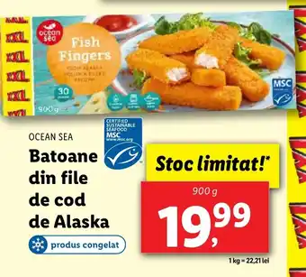 OCEAN SEA Batoane din file de cod de Alaska