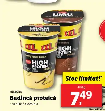 Lidl MILBONA Budincă proteică Ofertă