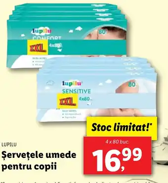 Lidl LUPILU Şerveţele umede pentru copii Ofertă