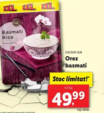 Lidl GOLDEN SUN Orez basmati Ofertă