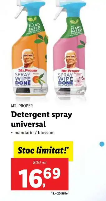 Lidl MR. PROPER Detergent spray universal Ofertă