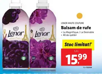 Lidl LENOR HAUTE COUTURE Balsam de rufe Ofertă