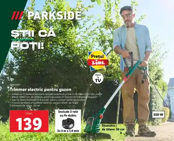 Lidl PARKSIDE® Trimmer electric pentru gazon Ofertă