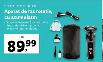 Lidl SILVERCREST® PERSONAL CARE Aparat de ras rotativ, cu acumulator Ofertă