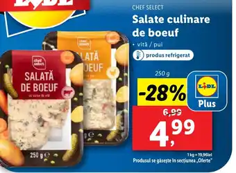 Lidl CHEF SELECT Salate culinare de boeuf Ofertă