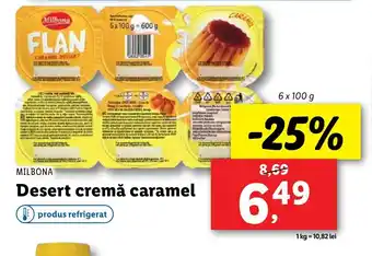 Lidl MILBONA Desert cremă caramel Ofertă