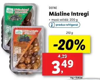 Lidl DEFNE Măsline întregi Ofertă