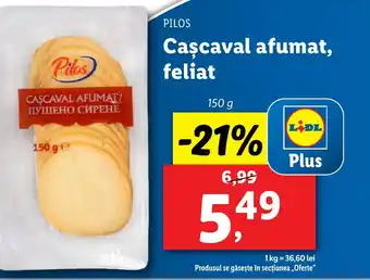 Lidl PILOS Cascaval afumat, feliat Ofertă