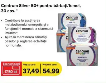 Dr.Max Centrum Silver 50+ pentru bărbaţi/femei, 30 cps Ofertă