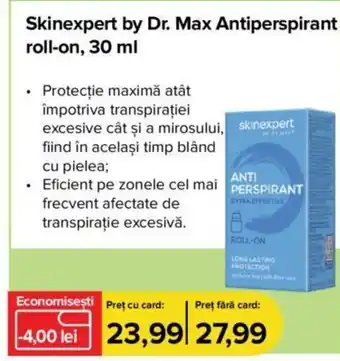 Dr.Max Skinexpert by Dr. Max Antiperspirant roll-on, 30 ml Ofertă