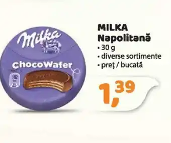 La Doi Pasi MILKA Napolitanǎ Ofertă