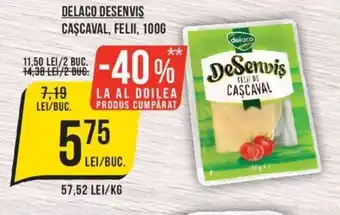 Mega Image DELACO DESENVIS CASCAVAL, FELII, 100G Ofertă