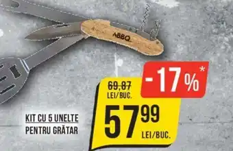 Mega Image KIT CU 5 UNELTE PENTRU GRÅTAR Ofertă