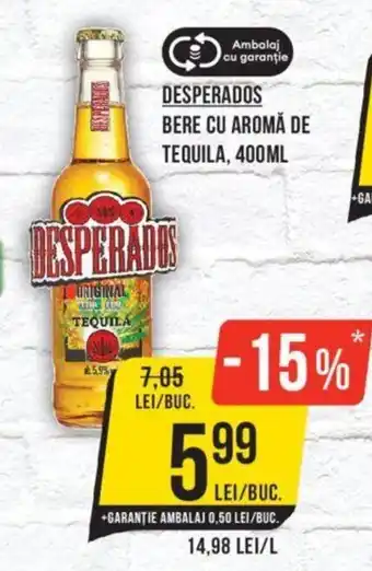 Mega Image DESPERADOS BERE CU AROMĂ DE TEQUILA, 400ML Ofertă