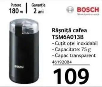 Selgros Râşniţă cafea TSM6A013B Ofertă