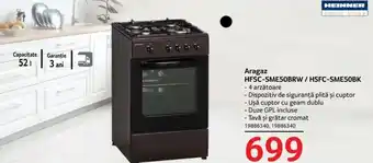 Selgros Aragaz HFSC-SME50BRW/HSFC-SME50BK Ofertă