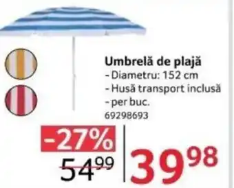 Selgros Umbrelǎ de plajă Ofertă