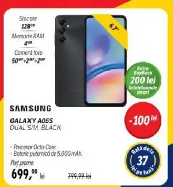 Flanco SAMSUNG GALAXY A05S DUAL SIM. BLACK Ofertă