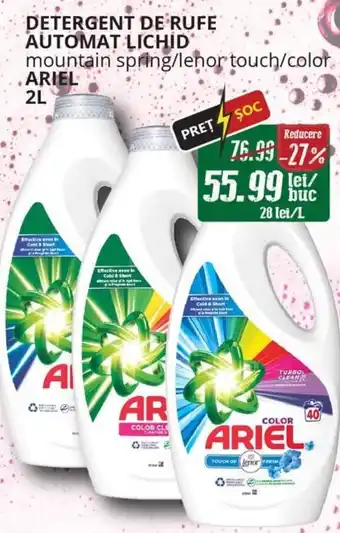 Diana Supermarket DETERGENT DE RUFE AUTOMAT LICHID mountain spring/lehor touch/color ARIEL 2L Ofertă