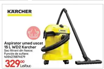 Brico Depôt Aspirator umed uscat 15 L WD2 Karcher Ofertă