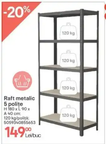 Brico Depôt Raft metalic 5 polițe Ofertă