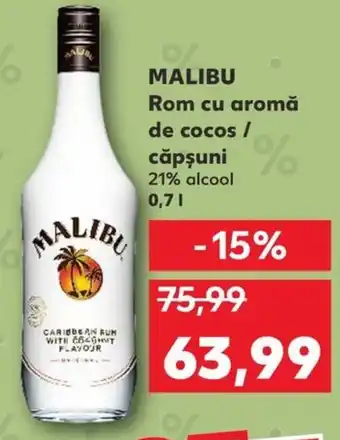 Kaufland MALIBU Rom cu aromă de cocos / căpşuni 21% alcool 0.7L Ofertă