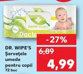 Kaufland DR. WIPE'S Şerveţele umede pentru copii 72 buc Ofertă