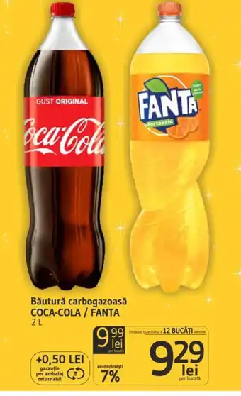 Supeco Băutură carbogazoasă COCA-COLA / FANTA 2L Ofertă