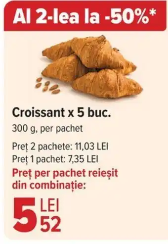 Carrefour Croissant x 5 buc. Ofertă