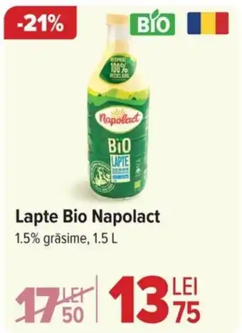 Carrefour Lapte Bio Napolact 1.5L Ofertă