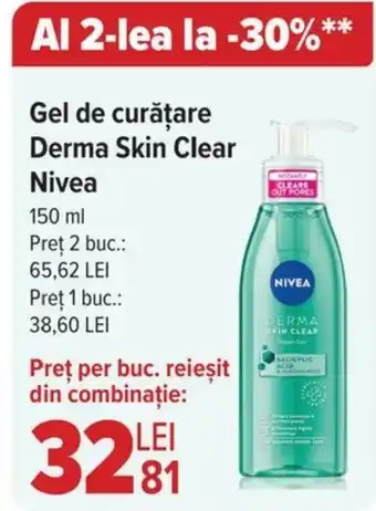 Carrefour Gel de curăţare Derma Skin Clear Nivea Ofertă