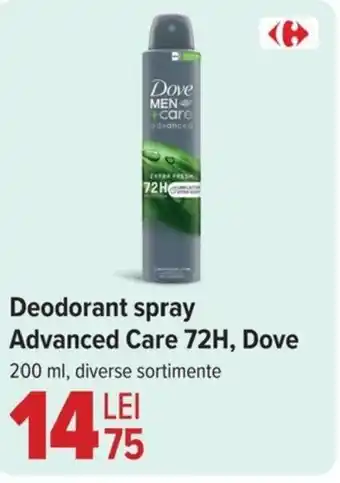 Carrefour Deodorant spray Advanced Care 72H, Dove Ofertă