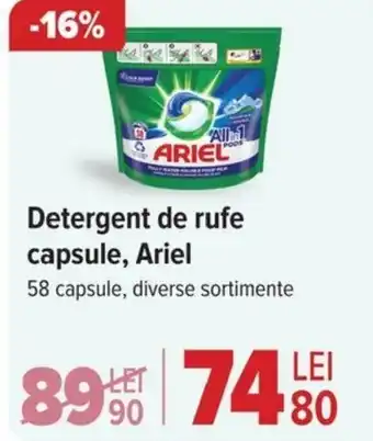 Carrefour Detergent de rufe capsule, Ariel Ofertă