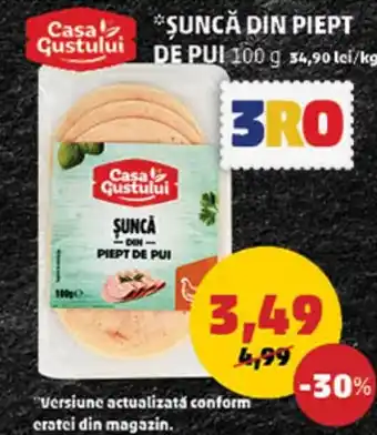 Penny SUNCĂ DIN PIEPT DE PUI Ofertă